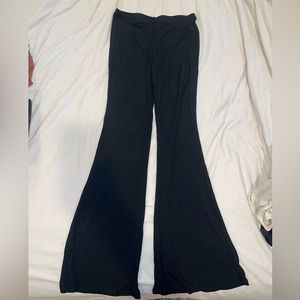 Black flare pants
